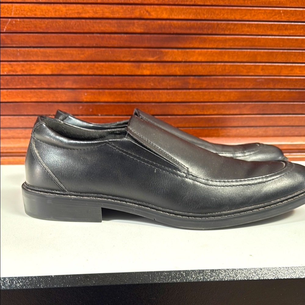 Black Leather Men's Loafers